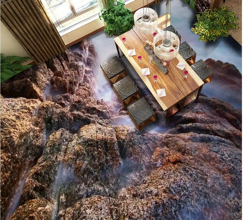3D цветная каменная плитка пол для ванной гостиной ПВХ водонепроницаемый