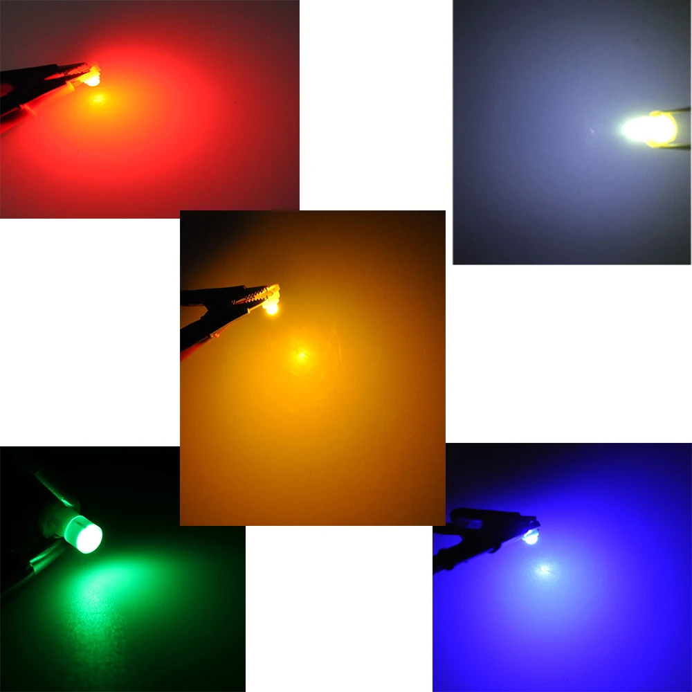 YSY 10pcs T3/T4.2/T4.7 Led SMD Dashboard Instrument Cluster Light Car Panel Gauge Speedo Dash Bulbs blue red green white yellow |