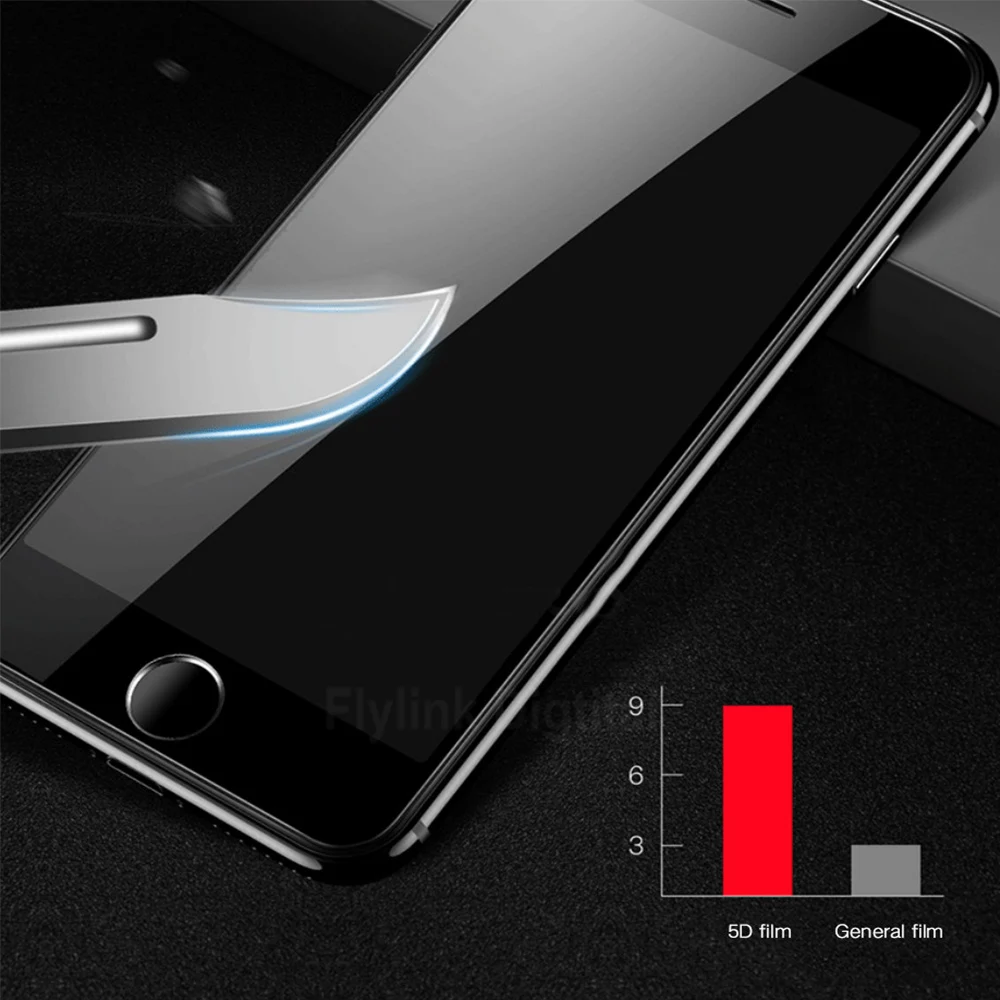 5D Protection Tempered Glass On For iPhone 6s 6 7 Full Cover Edge Screen Protector The s 8 Plus Film | Мобильные телефоны и
