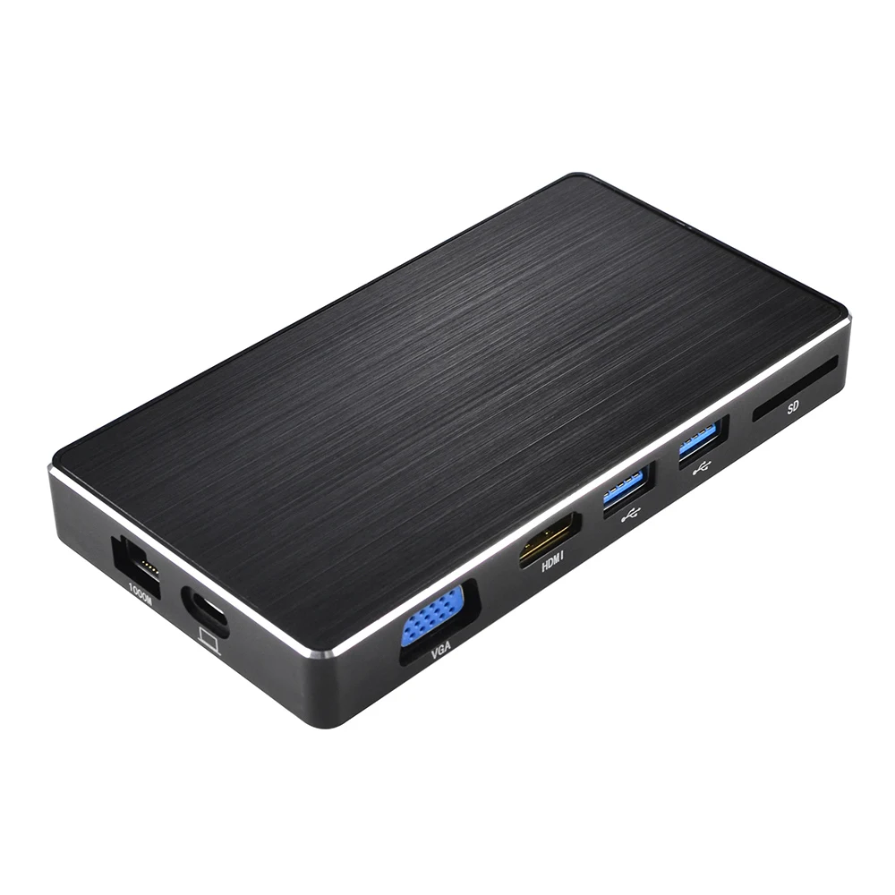 USB-C док-станции 8 все в одном Тип C к HDMI VGA SD USB 3 0 RJ45 сетевой адаптер концентратор с PD