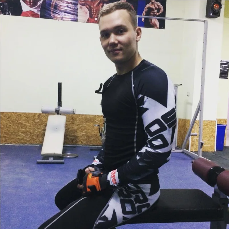 Мужской компрессионный костюм rashgard комплект мужской одежды для фитнеса MMA