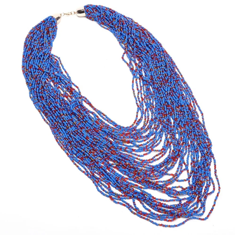 19 видов цветов 42 слойные бусины из смолы большое длинное массивное ожерелье хит