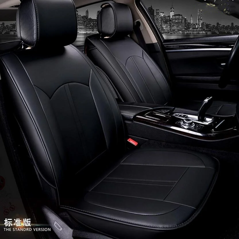 1 PCS Black 1 кожаный чехол автомобильные цветные чехлы для сидений автомобиля чехлы для сидений 4 PU универсальные авто шт - Название цвета: 1 PCS Black