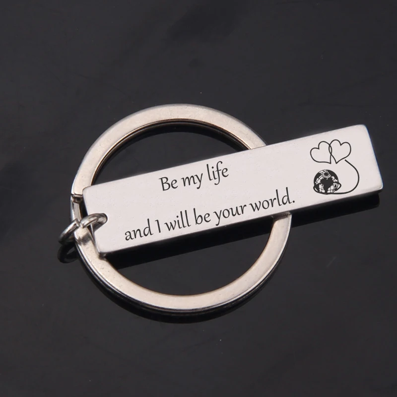 FLYANGEL новый креативный держатель для ключей модный с гравировкой Be My Life I Will Your World