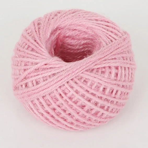 Pink JOY-ENLIFE Свадебные украшения джутовый шпагат 30 м Когтеточка для котов 2 мм Тэги в стиле рустик Обёрточная Бумага ремесла витой веревочный шнур события Вечерние - Цвет: Pink