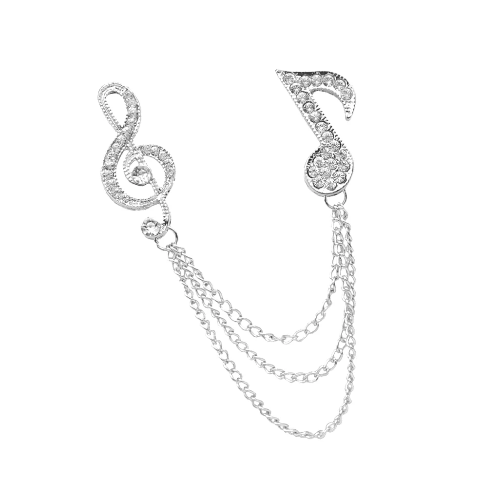 Брошь с цепочкой кристаллами для мужчин и женщин|Броши| |