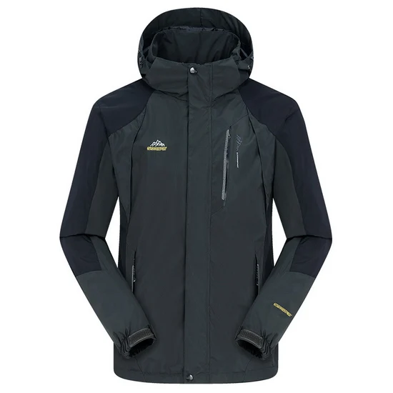 men dark gray LoClimb M-7XL походная куртка для мужчин и женщин, Весенняя спортивная водонепроницаемая куртка для походов, скалолазания, Женская ветровка AM254 - Цвет: men dark gray