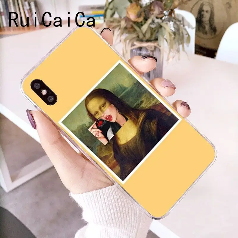 Чехол для телефона RuiCaiCa Great art aestic van Gogh Mona Lisa чехол iPhone 6S 6plus 7 7plus 8 8Plus X Xs MAX 5 5S XR
