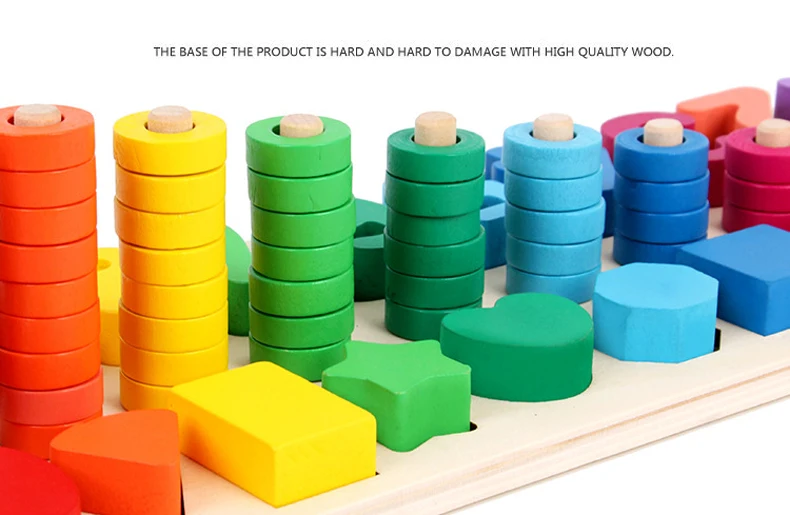 Деревянная обучающая Математика игрушки для детей материалы montessori обучение количество номера, соответствующие цифровой Форма матч раннего образования
