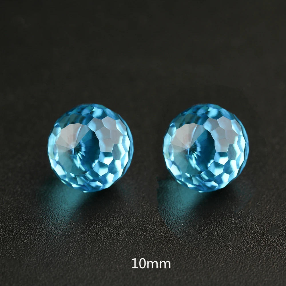 blue 10mm 925 пробы серебряные серьги-гвоздики с австрийскими кристаллами для женщин, радужная серьга с камнем-талисманом, подарок, ювелирное изделие - Окраска металла: blue 10mm