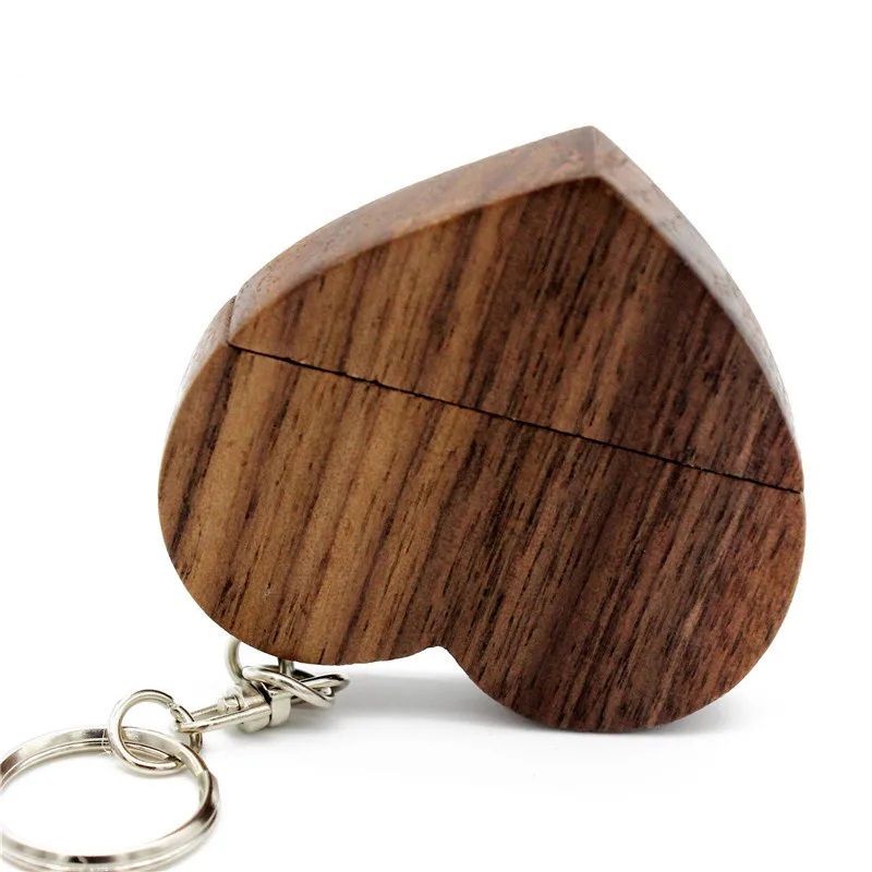SHANDIAN логотип на заказ Деревянный Сердце USB+ коробка флэш-накопитель Флешка 32 ГБ 16 ГБ 8 ГБ 4 ГБ карта памяти фотографии свадебные подарки - Цвет: usb
