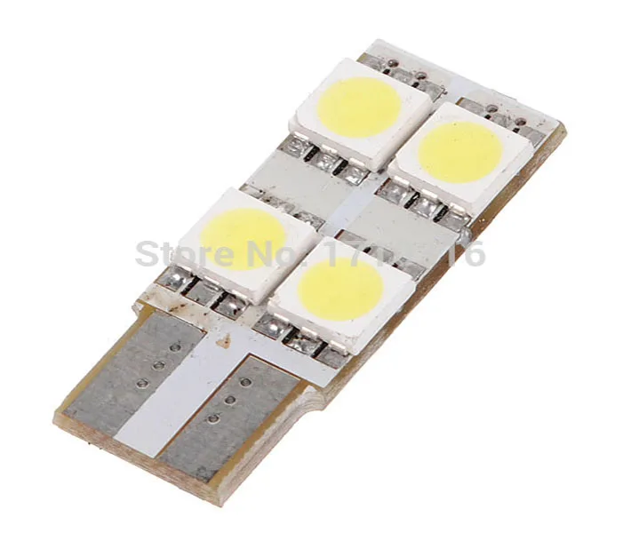 4 шт./лот 12В T10 W5W 4SMD 5050 Светодиодные Автомобильные Лампы шириной алюминиевые