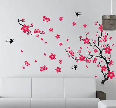 Семейные Съемные Виниловые наклейки на стену с цветком из цветов настенные