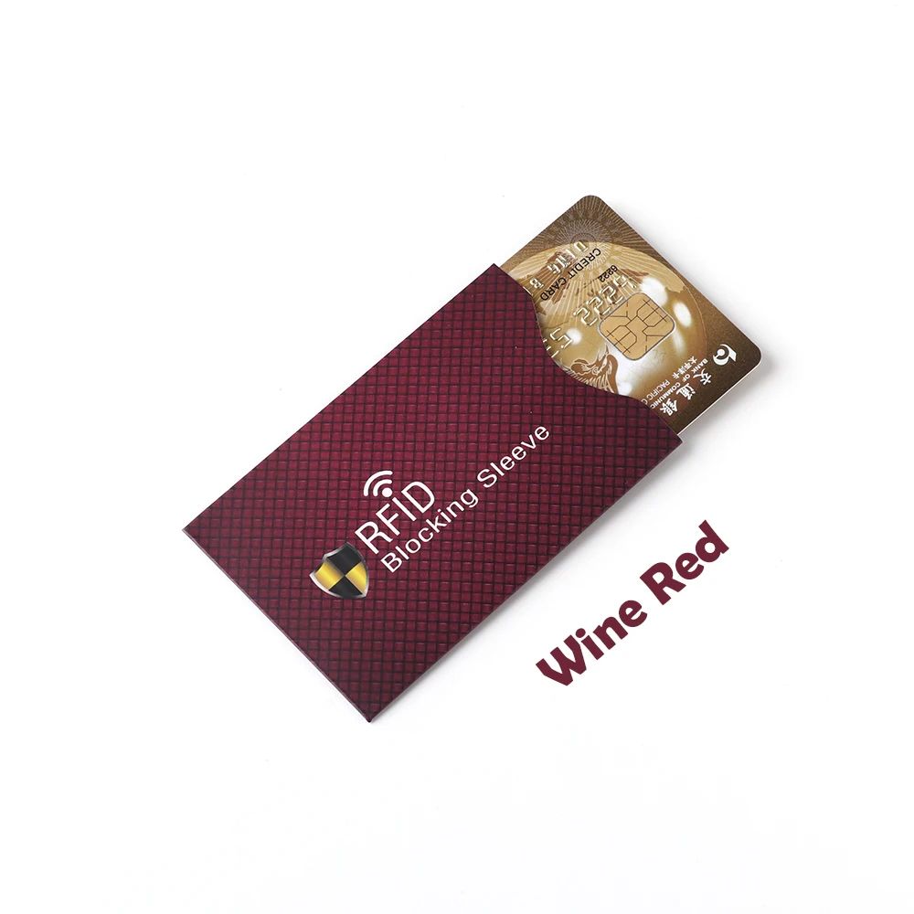 5 шт. защита от кражи для кредитных карт RFID держатель защитный чехол алюминиевый