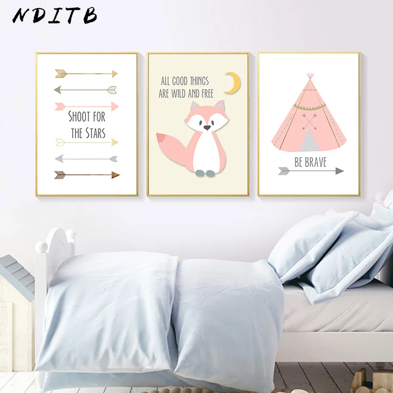 NDITB племя мультфильм Холст Плакаты фотопечать настенная живопись скандинавские
