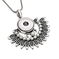 hot sale high quality 001 indiana snap pendant necklace fit 18mm buttons for women charm fashion interchangeable jewelry