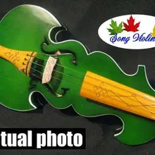 Зеленая лучшая модель 4/4 электрическая скрипка + акустическая