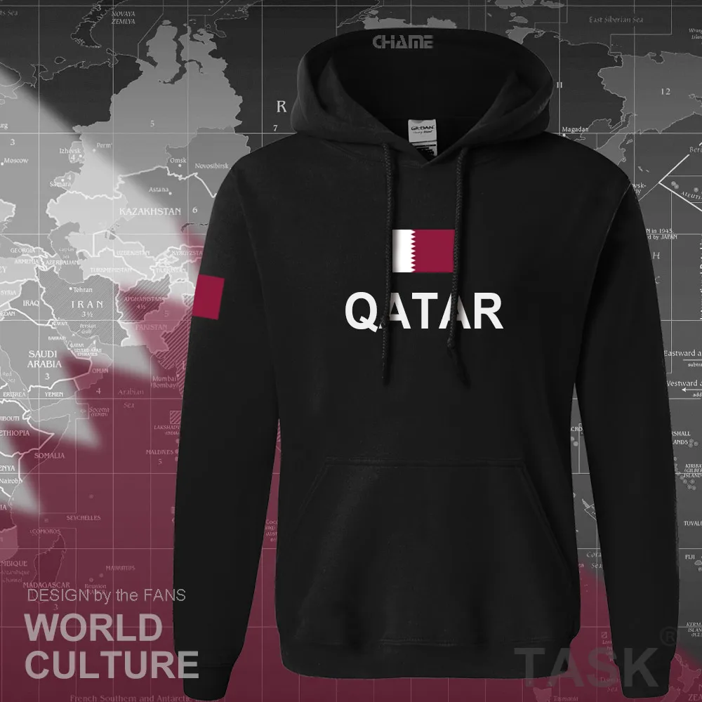 Худи с надписью Qatar Мужская толстовка новинка уличная одежда в стиле хип хоп socceres