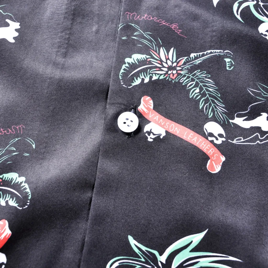 

shirt men streetwear chemise homme summer men shirt Fashion Shirts Casual Short Sleeve Beach Tops Loose Casual Blouse Y613