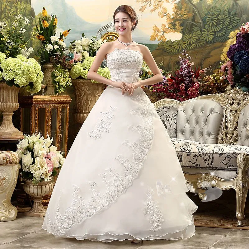 floor length Это Yiya свадебное платье, прозрачный Элегантный белый свадебное платье es плюс размер длинный поезд Vestido de novia XXN001 - Цвет: floor length