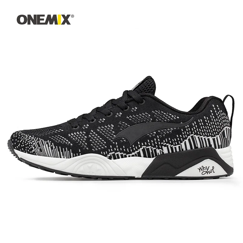 Black White 1282L ONEMIX/ ; Мужская обувь для бега; женская зимняя обувь в стиле ретро; классические спортивные кроссовки; Zapatillas; спортивная обувь; Прогулочные кроссовки - Цвет: Black White 1282L
