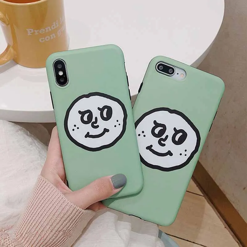 JIBAN Забавный мультяшный маття зеленый Экспрессия чехол для iphone X XS XR XSmax 6 6s 6plus 7 7plus