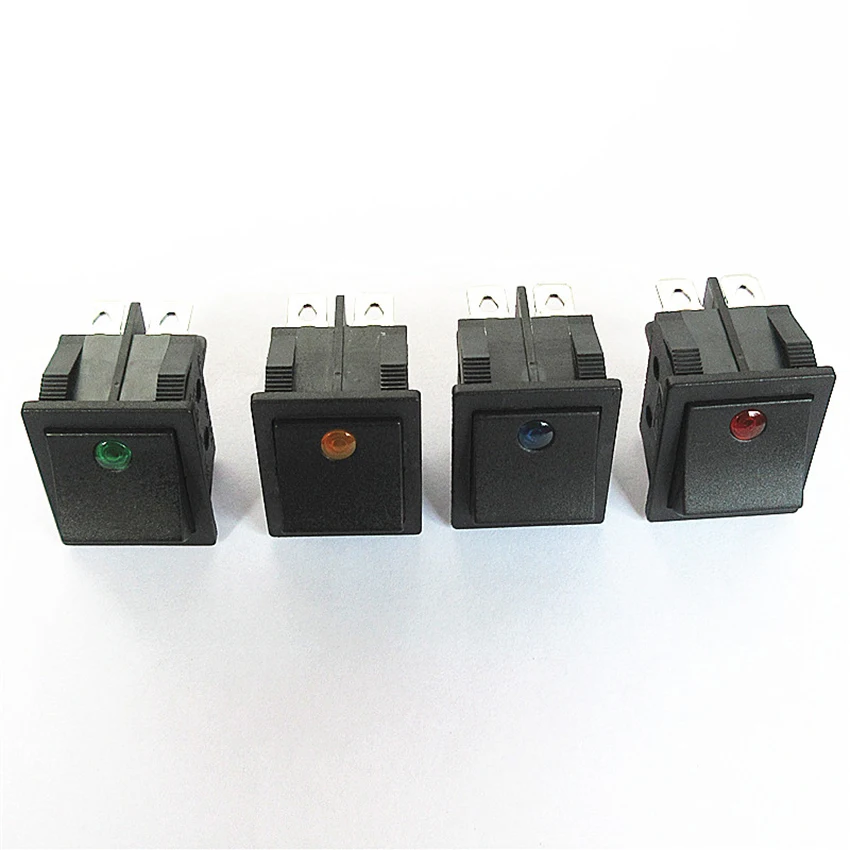 

2pc/set Ship type switch KCD4 four feet with light cat eye boat type switch button switch water pump switch treadmill