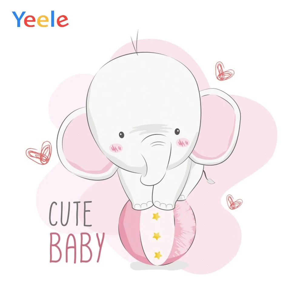 Yeele Мультфильм фотография фон слон мяч милый ребенок душ день рождения на заказ
