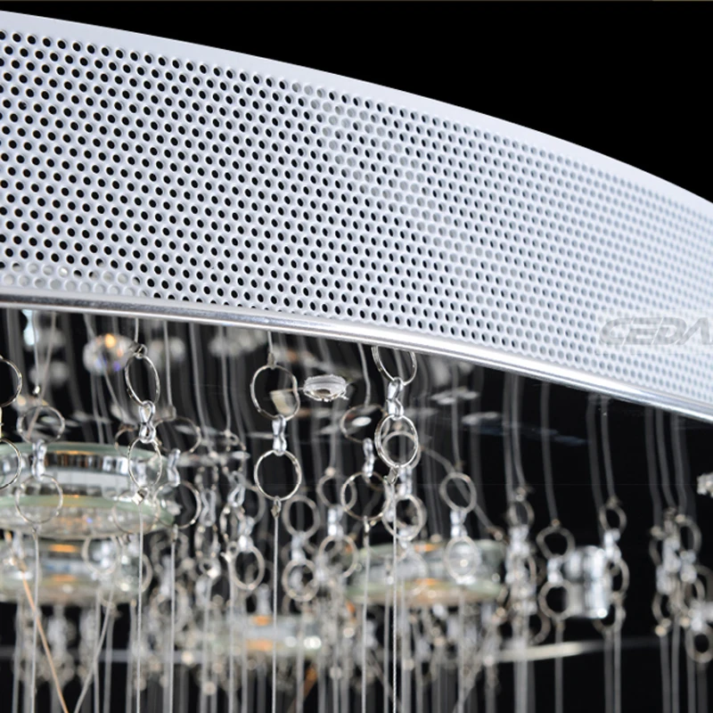 Современные K9 большие светодиодные спиральные хрустальные люстры для гостиной