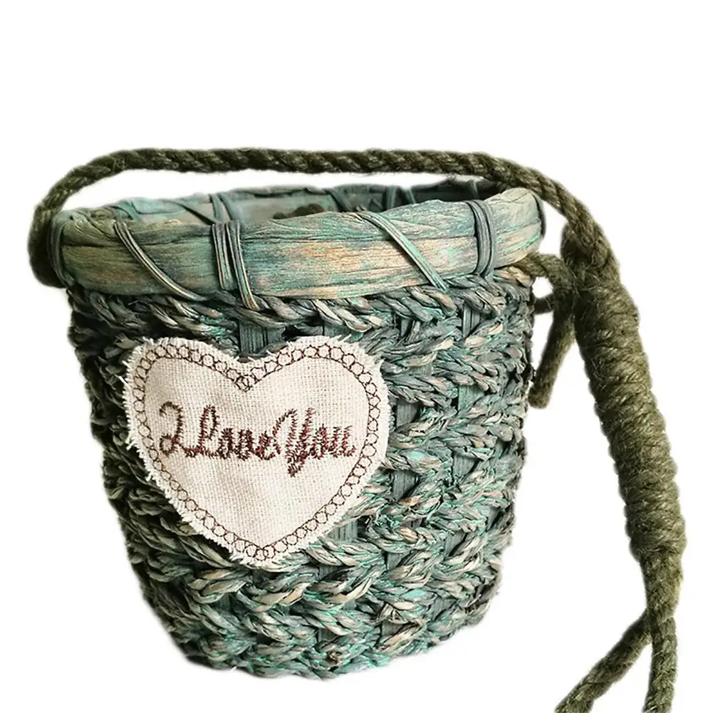 Handmade Straw Braided Hemp Rope Plant Hanging Basket European Flower Pot Succulent | Дом и сад