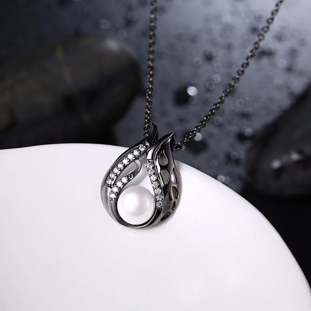 Новая мода Ожерелья и подвески Best качество cz Корпуса жемчуг кулон Цепочки