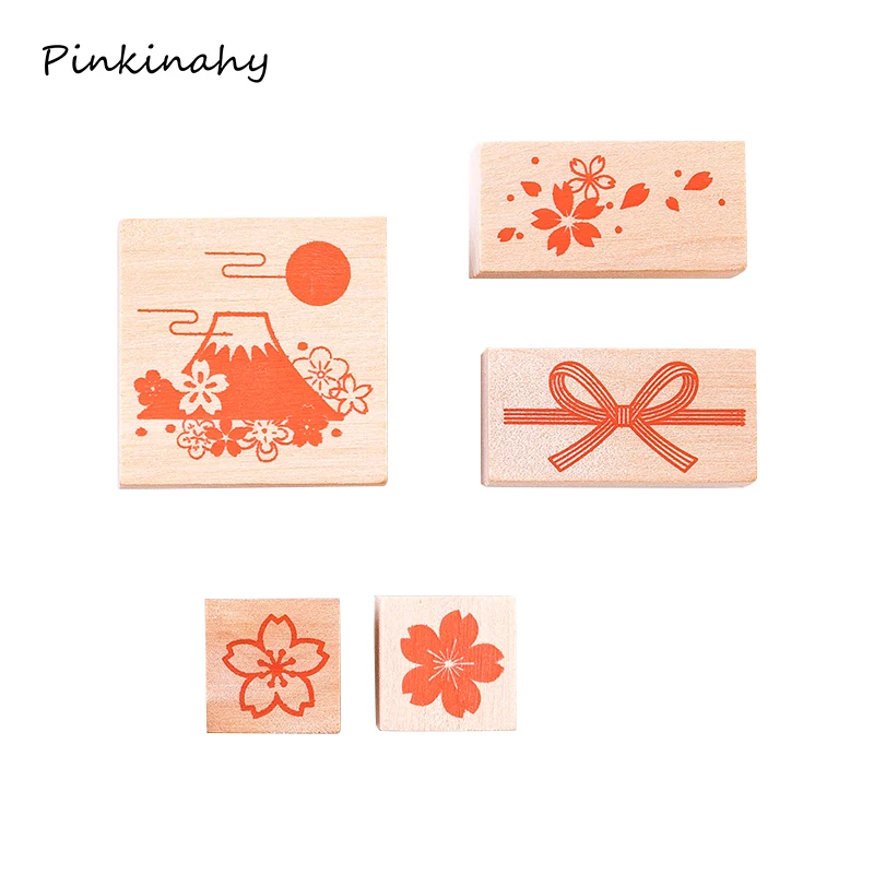 Cherry blossom серии штамп DIY craft деревянные резиновые штампы для скрапбукинга канцелярские Скрапбукинг Стандартный штамп