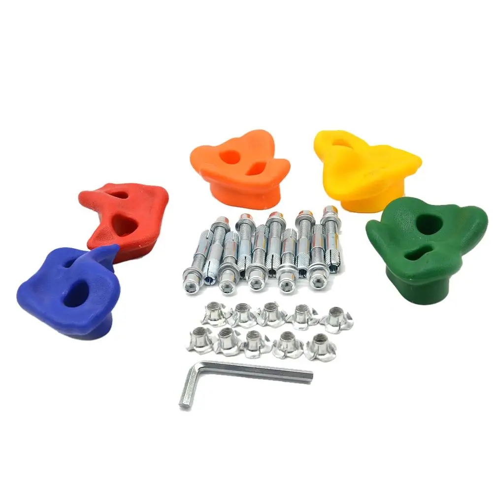 

Children Outdoor Indoor development physical Rock Climbing Holds Wall Set Kit Rock Stones Backyard Kids Toys
