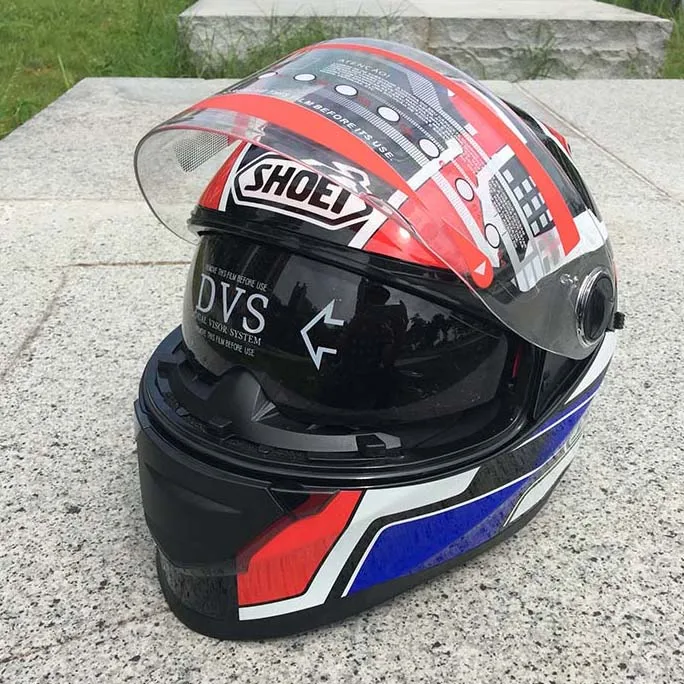 2016 New for SHOEI 93# Double lens Motorcycle Full Face Helmet Lens Motocicleta Casco Capacetes DOT Approved | Автомобили и