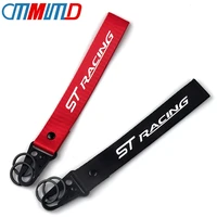 car styling st racing ribbon key chain key ring for ford focus 3 mondeo fiesta kuga mk2 mk3 keychain car accessories