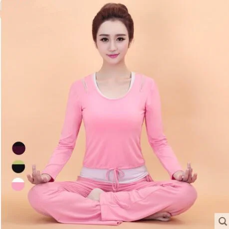 2015 новый йога костюм большой код значительно тонкий фитнес женщины осень и зима 3