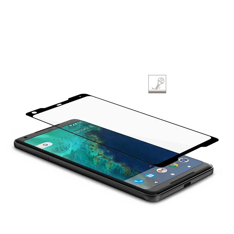 Полное покрытие закаленное стекло для Google Pixel 2 защита экрана размера XL защитная