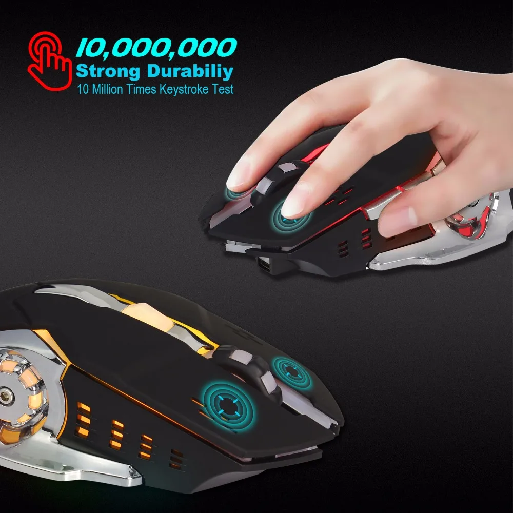 JUKSTG HXSJ 7 пуговицы Professional оптическая USB беспроводной игровой мышь с цветов дыхание