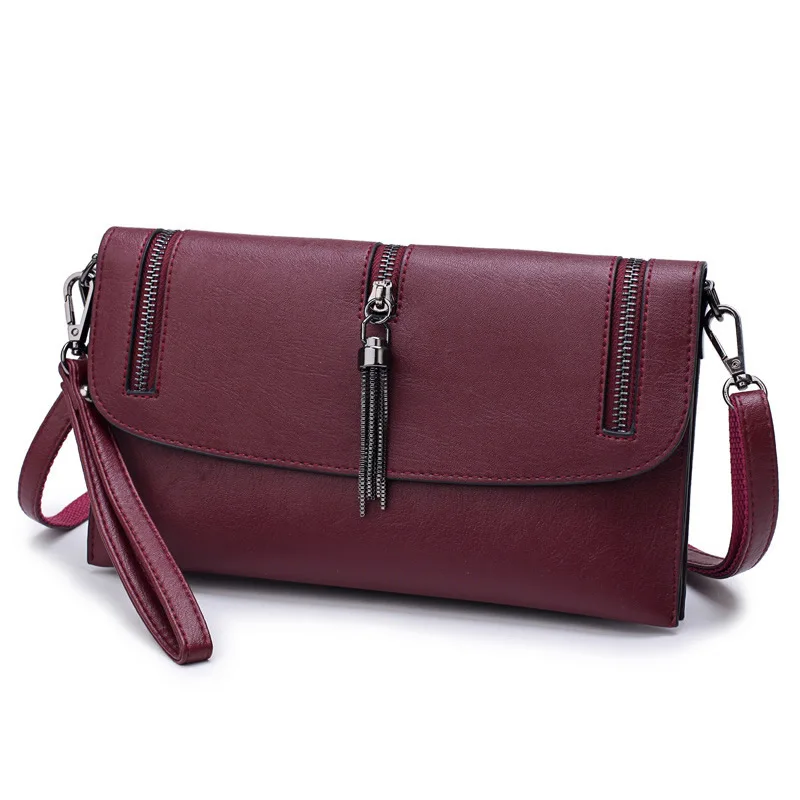 

YYW Pu Leather Shoulder Bags Retro Small Messenger Bag New Crossbody Bag For Women Black Tassel Flip Bolsas Femininas Hot Sales
