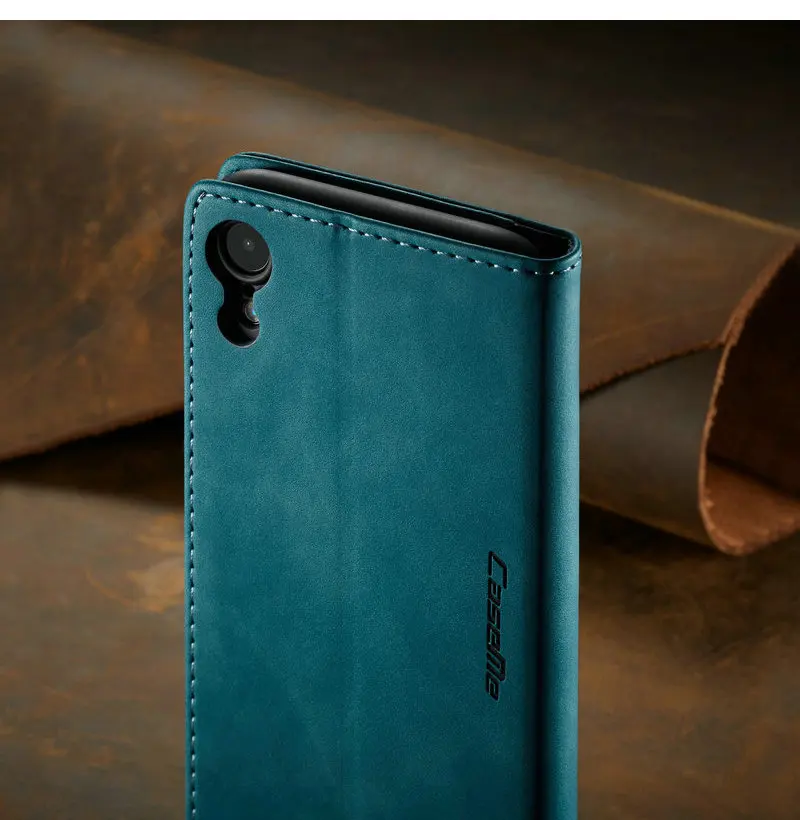 CaseMe ретро кожаный чехол для iPhone XR X Max 360 роскошный держатель карт на магнитах чехол-кошелек для iPhone X XS XR 8 7 6 6s Plus