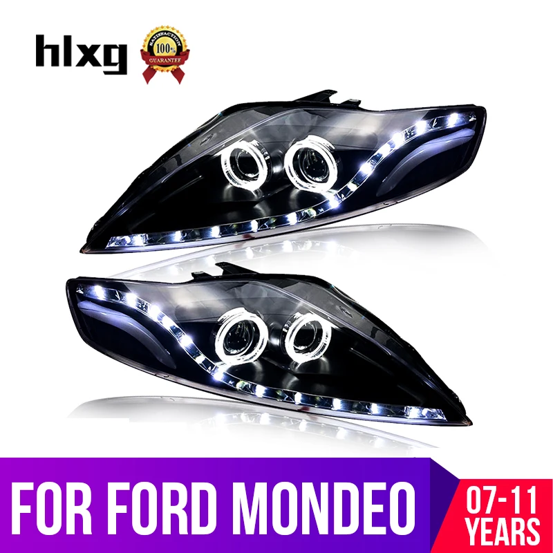Hlxg дневные ходовые огни для Ford Mondeo автостайлинг светодиодный HID Рио фары
