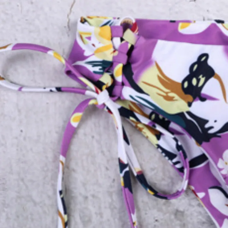 Женский купальник Бикини на бретельках сексуальный с цифровой печатью небольшой