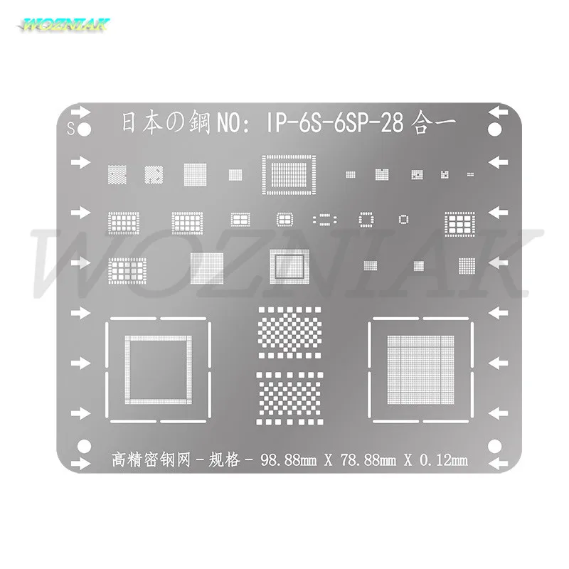 Wozniak для iPhone 5g 5S 5C 6G 6S 6sp 7 7p 8 8p Plus NAND CPU A10 A11 прецизионный оловянный завод стальные