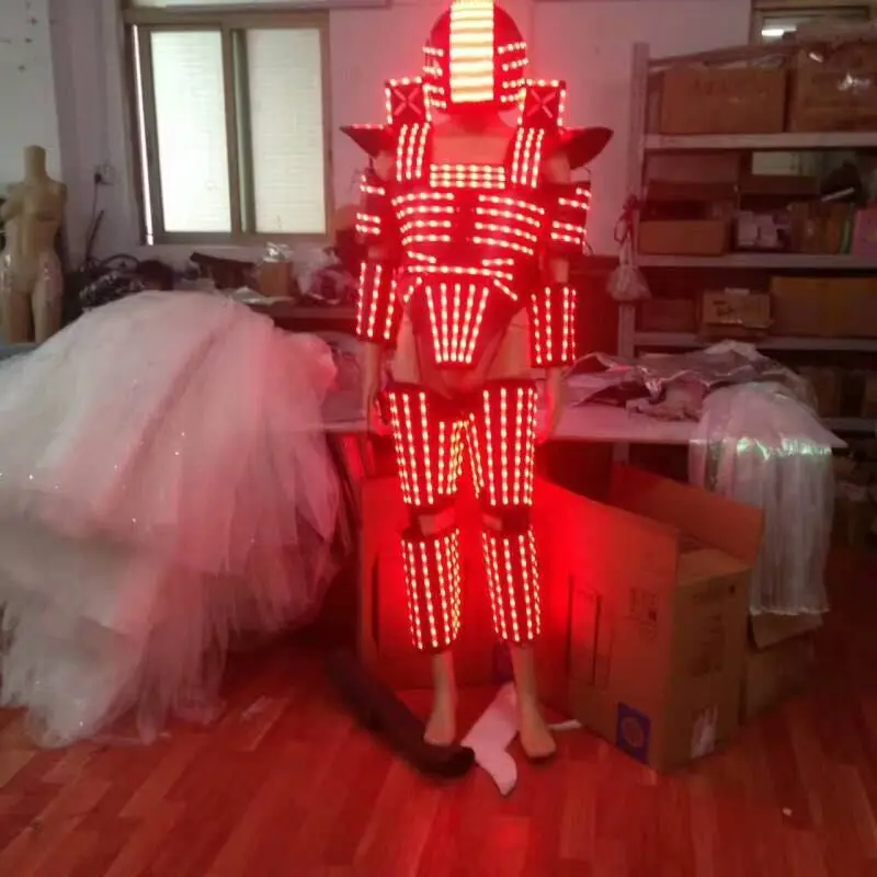 

LED robot /LED Costume /Light suits/ LED Robot suits/ The programming controller sets the helmet