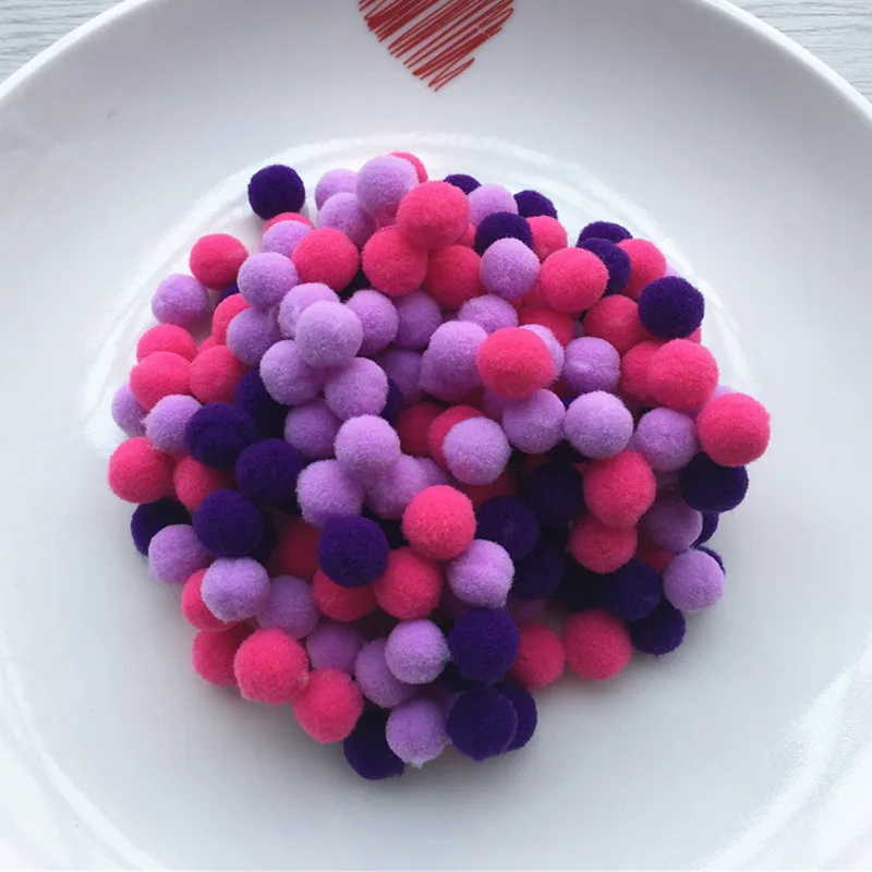 Issequins Ремесло 10 мм 15 мм Смешанные помпоны DIY куклы одежда ручной работы материал мягкие пушистые Помпоны мяч для детские игрушки «сделай сам» Аксессуары