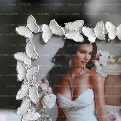 6-дюймовый металлический фоторамка границы бабочка украшения свадебный подарок