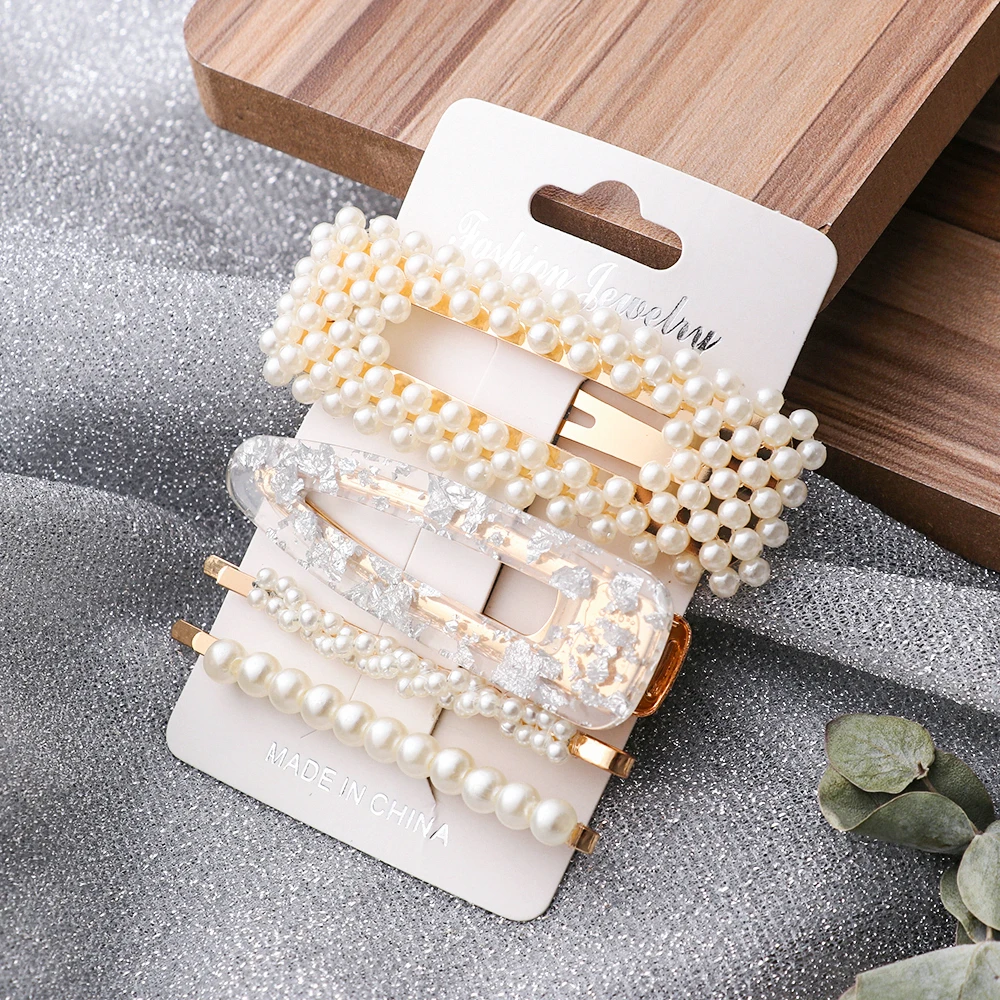 1 комплект милые жемчужные заколки для волос женщин и девочек головные уборы