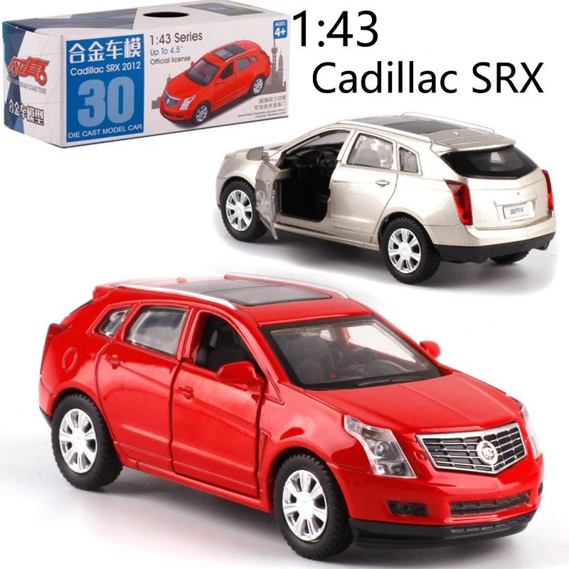 

CAIPO 1:43 Cadillac SRX модель автомобиля из сплава с откидной крышкой, литая металлическая модель автомобиля для мальчика, коллекция игрушек, подаро...