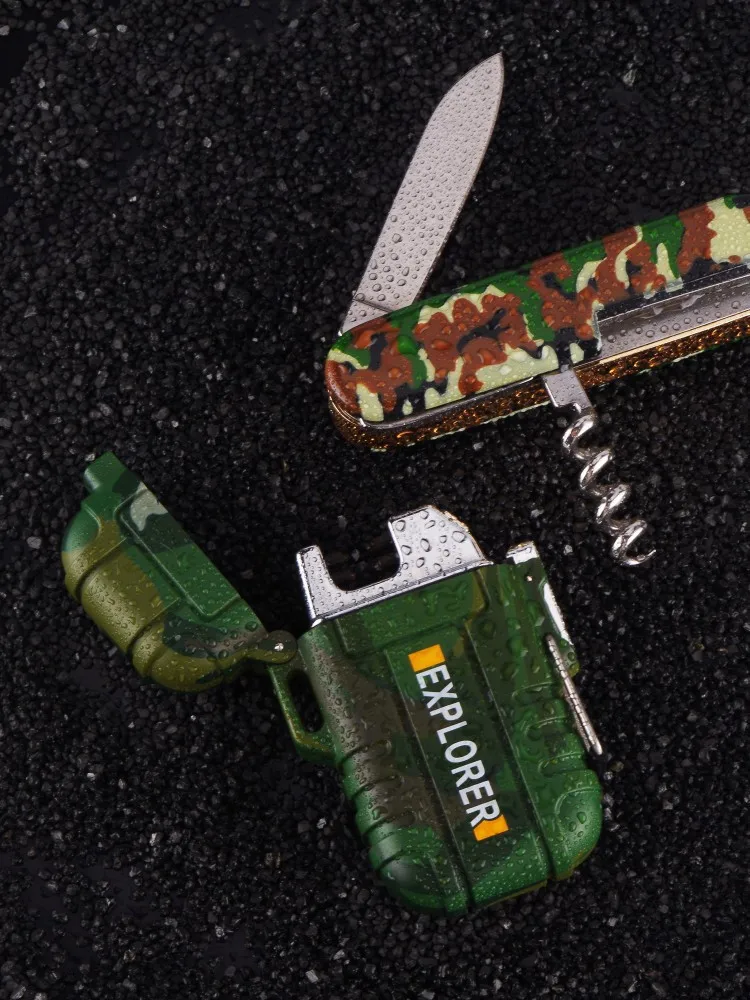 Водонепроницаемая USB плазменная Зажигалка двойная дуга для наружного кемпинга Спортивная Зажигалка для курения