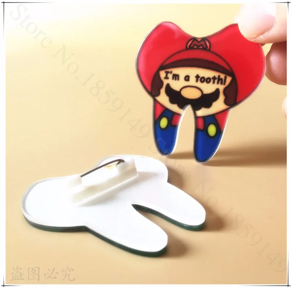 10 шт./компл. милая мультяшная акриловая брошь в форме здоровых зубов булавка для